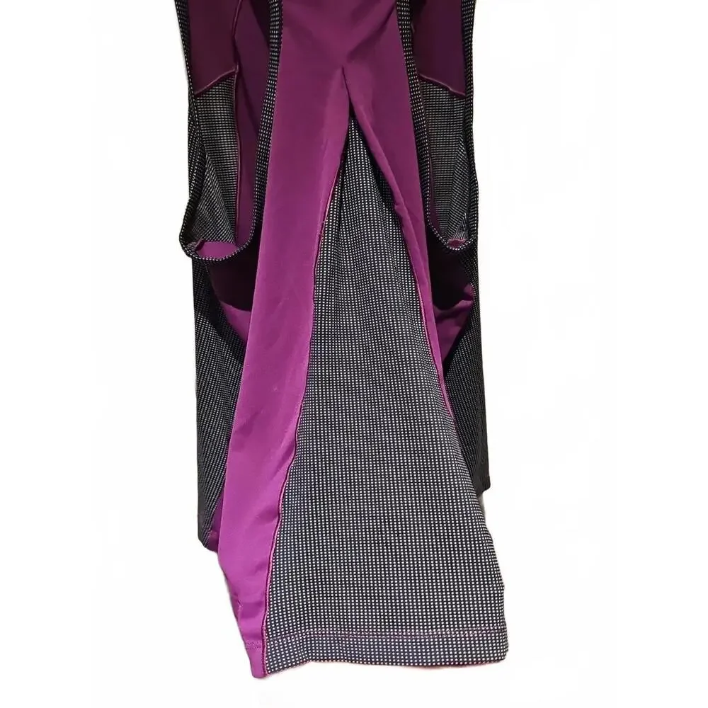 The North Face Flash Dry Purple & Black White Checked Tank  Racer Back  Medium - Picture 6 of 8